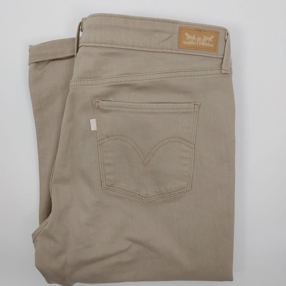Levis size 16 tan jean capri #680 - Picture 2 of 3